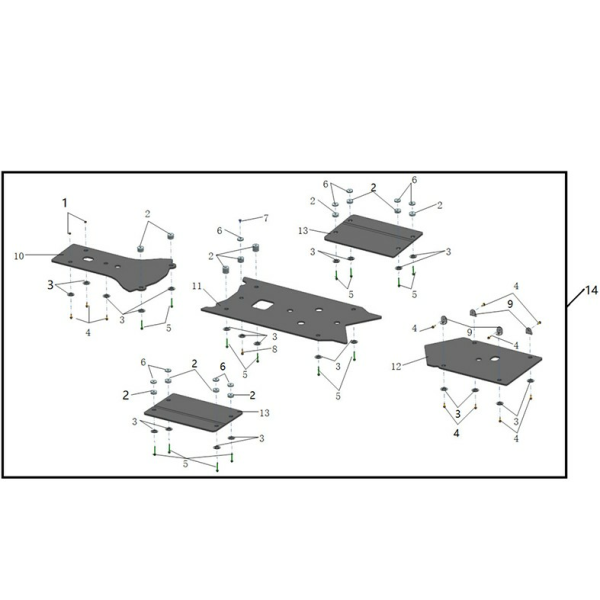 SKID PLATE ASSY HDPE-0