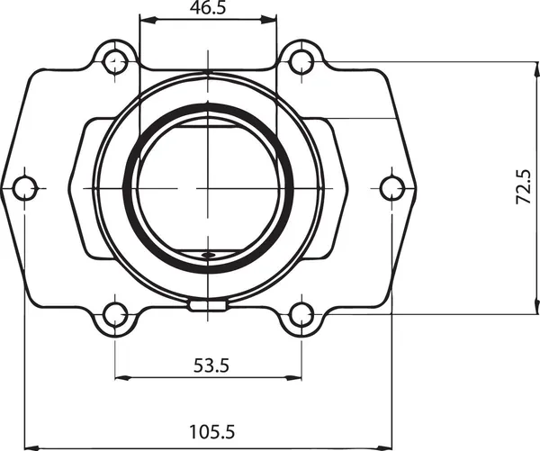 Carburetor Mounting Flange Black-0