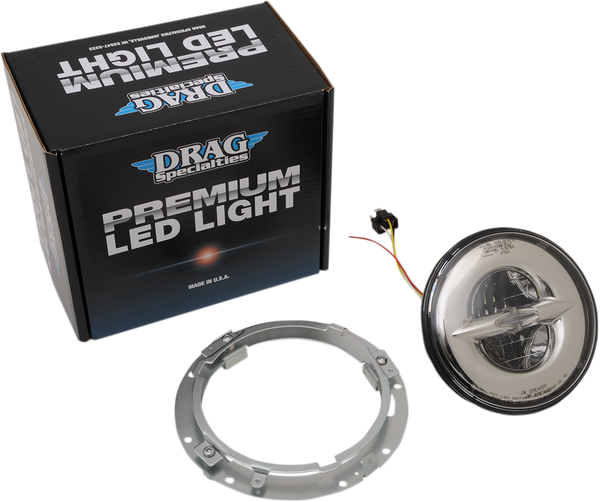 7(r) Reflector-style Headlight Chrome, 1, nordicamoto.ro