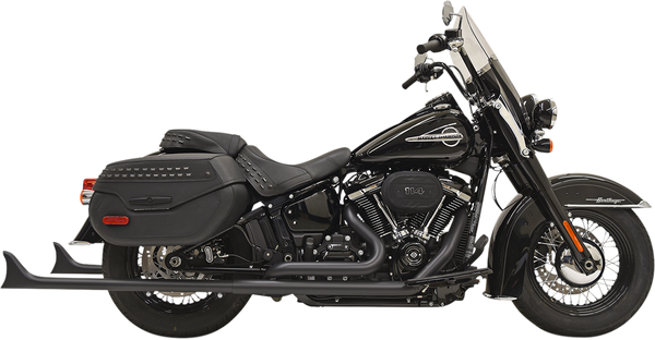 Fishtail True Dual Exhaust System Black, 1, nordicamoto.ro