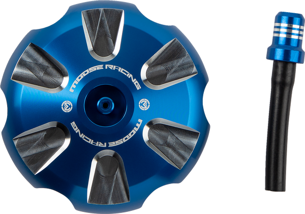 MOOSE RACING Aluminum Gas Cap Blue -1