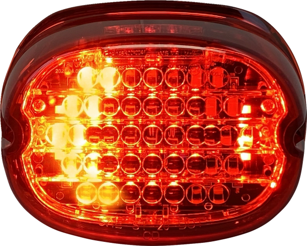 Low Profile Led Taillight With Integrated Auxiliary Turn Signals Red, 1, nordicamoto.ro