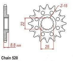 Pinion fata Beta '05-'25/ Gas Gas '21-25/ KTM '93-'25/ Husqvarna '14-'25 (11 dinti) JTF1901.11 Enduro Expert 124811EE-0