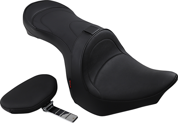 Low-profile Touring Seat With Ez Glide Ii Backrest Option Black-4