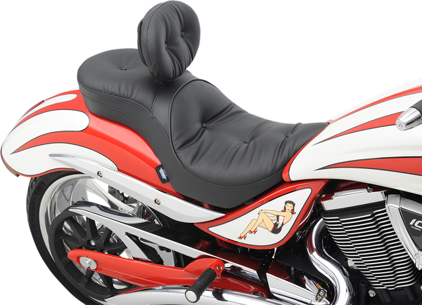 Ez Glide Ii Backrest Compatible Low-profile Leather Touring Seat Black, 3, nordicamoto.ro