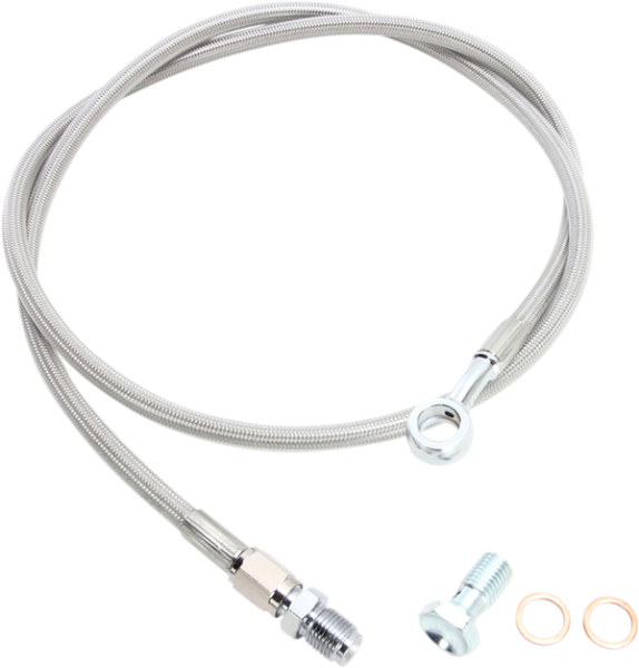 Extended Length Brake Line Silver Oversize [+152 mm (6'')], 1, nordicamoto.ro