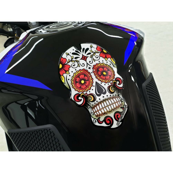 Tankpad OneDesign Skull Rosu