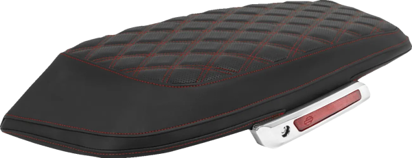 Lattice Stitched Saddlebag Lid Covers Black, 1, nordicamoto.ro