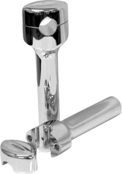 Hefty Handlebar Riser For 1-1/4(r) Handlebars Silver, 2, nordicamoto.ro