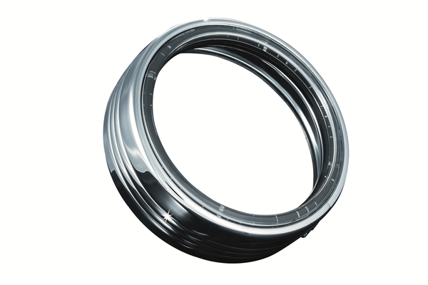 Led Halo Headlight And Passing Light Trim Rings Chrome, 2, nordicamoto.ro