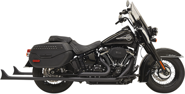 Fishtail True Dual Exhaust System Black, 1, nordicamoto.ro