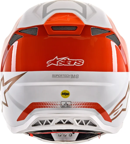 Supertech M8 Triple Mx Helmet Orange, White  2XL, 6, nordicamoto.ro