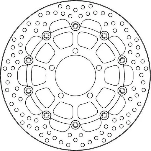 Brake Rotor Floating Halo Round Black Black, 2, nordicamoto.ro