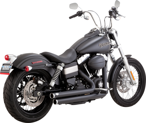 2-into-2 Big Shots Exhaust System Black, 2, nordicamoto.ro