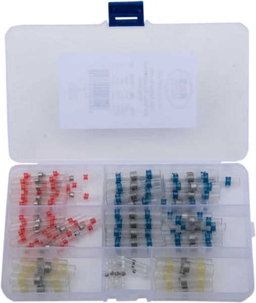 Heat-shrink Solderless Wire Connector Kit/refill Blue, Red, White, Yellow-6