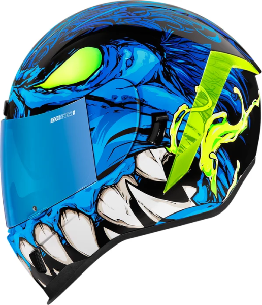 Casca Icon Airform™ Manik'R Black/Blue/Fluorescent Green/White M, 7, nordicamoto.ro