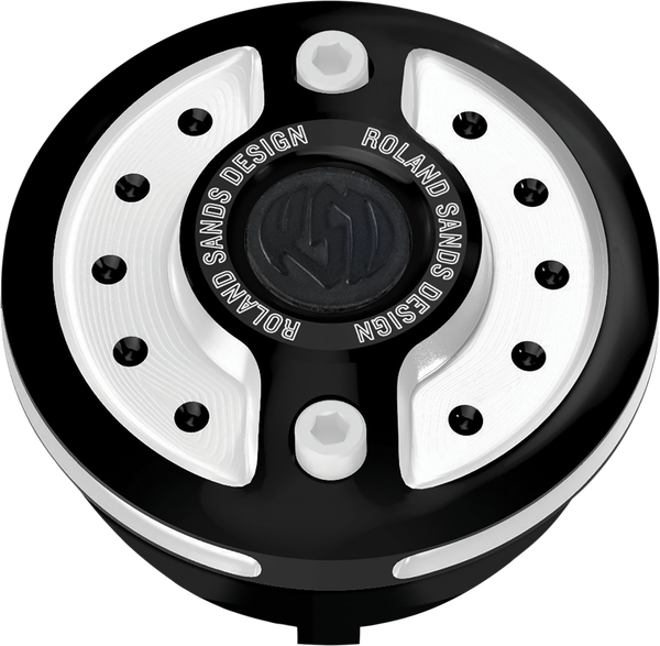 Gas Cap Vint Contrast Cut Black, Silver, 1, nordicamoto.ro