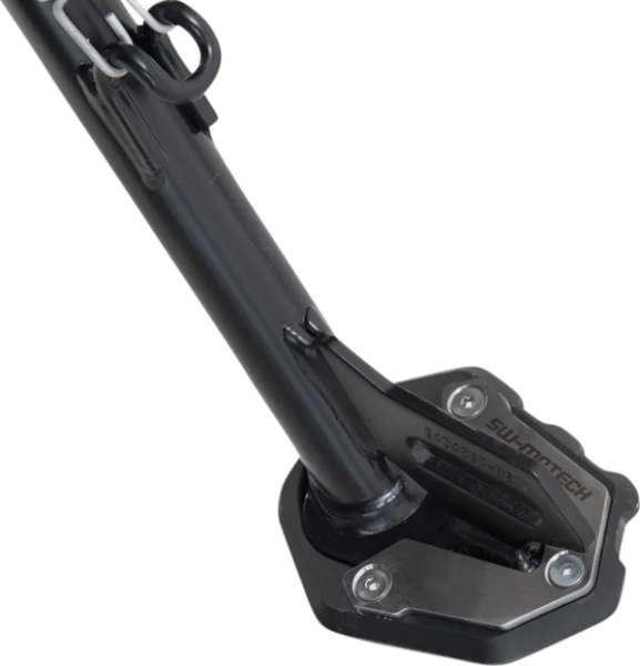 Extensie pentru piciorul suportului lateral, negru, argintiu, 2, nordicamoto.ro