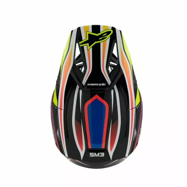 Casca Copii Alpinestars S-M3 Wurx Black/Blue/Yellow-4