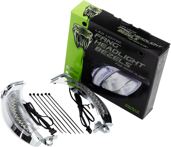 Fang® Headlight Bezels Chrome, 1, nordicamoto.ro