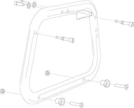 Adapter Kit For Evo Carrier Black, 2, nordicamoto.ro