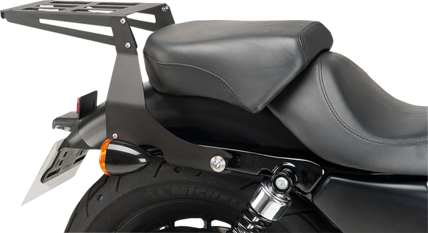 Luggage Rack Detachable Stainless Steel Black Matte Black, 3, nordicamoto.ro