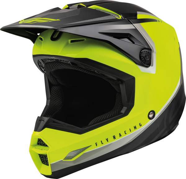 Casca Moto Copii Fly ECE Kinetic Vision Galben Fluo/Negru-2