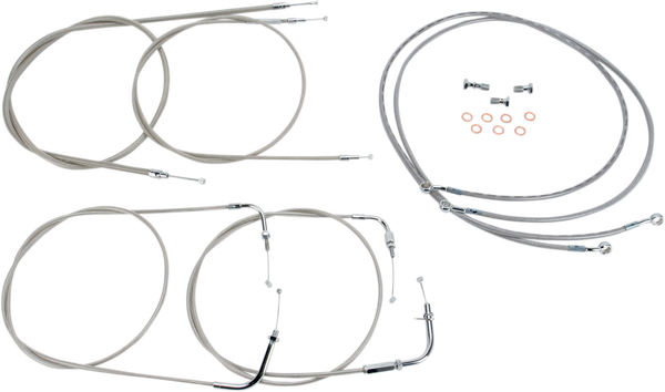 Stainless Handlebar Cable/line Kit Silver, 1, nordicamoto.ro
