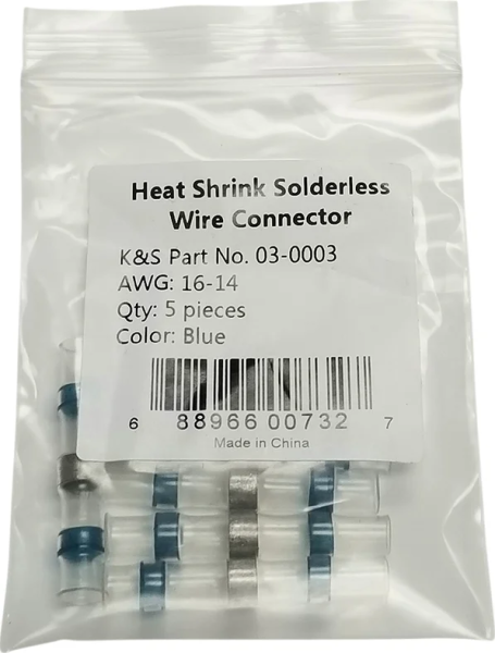 Solderless Wire Connectors Blue, 2, nordicamoto.ro