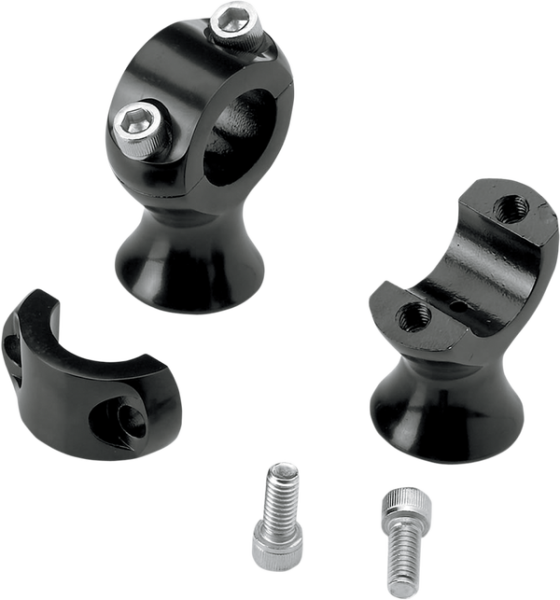 1-3/4(r) Slimline Handlebar Risers Black, 1, nordicamoto.ro