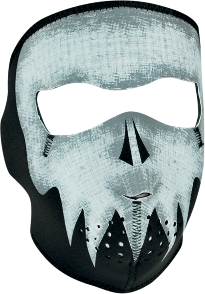 Face Mask Grey Skull Glow Black, White, 1, nordicamoto.ro