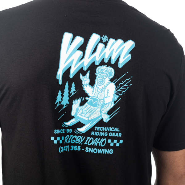 Tricou Klim Powabunga Tri-blend Black - Ice Blue-0