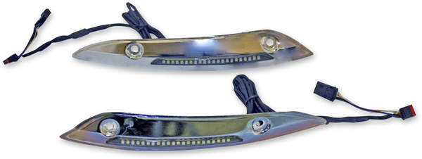 Road Glide Windshield Trim With Run/turn Led Lighting Amber, White, 1, nordicamoto.ro