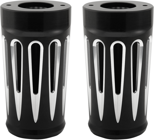 Aluminum Fork Boot Covers Black, Silver, Anodized, 2, nordicamoto.ro