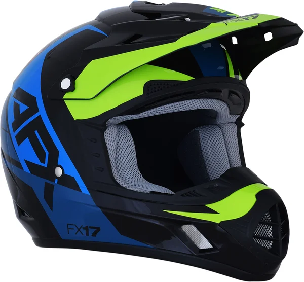 Casca AFX FX-17 Aced Black/Blue/Fluorescent Green M, 9, nordicamoto.ro
