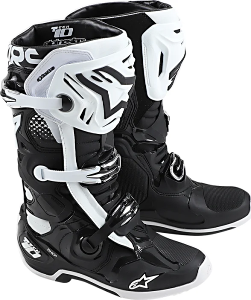 Cizme Alpinestars Tech 10 Black/ White 48, 2, nordicamoto.ro