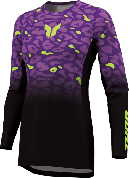 Tricou pentru femei Launchmode, model Spotted, violet-negru, 12, nordicamoto.ro