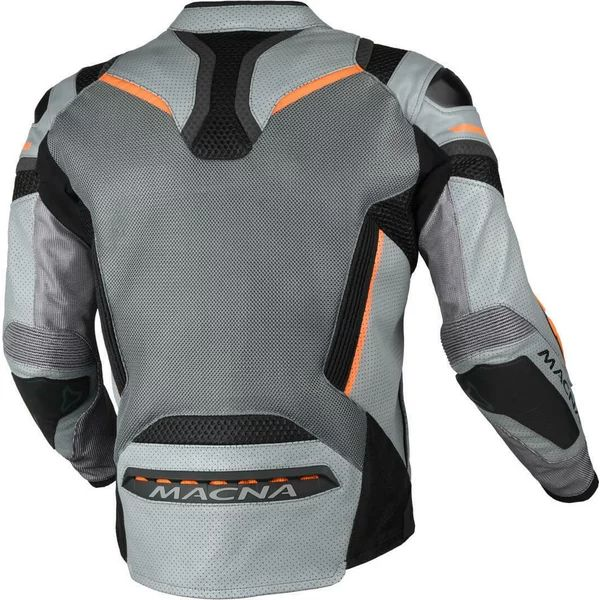 Geaca de vara piele/textil MACNA GALVIC 50 Gri/Negru/Portocaliu, 6, nordicamoto.ro