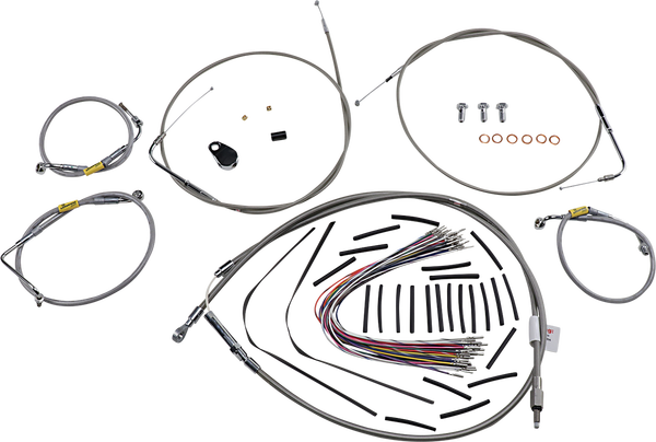 Control Kit For Early Touring Bikes With Bagger Bar Handlebars Silver, 1, nordicamoto.ro