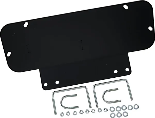 Placă de fixare pentru plug pentru sistemul de montare rapidă a plugului Rm5, negru mat, vopsită prin pulverizare, 1, nordicamoto.ro