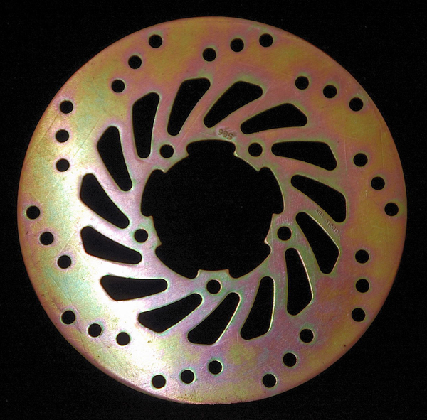 Round D-series Scooter Brake Rotor Gold, Stainless Steel, Zinc, 1, nordicamoto.ro