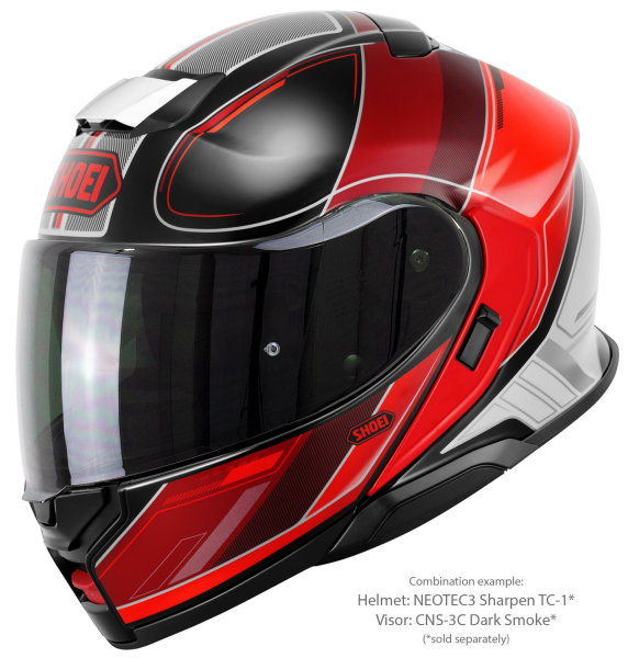 Casca Flip-up SHOEI NEOTEC3 SHARPEN TC-1 Negru/Alb/Rosu XXL-4