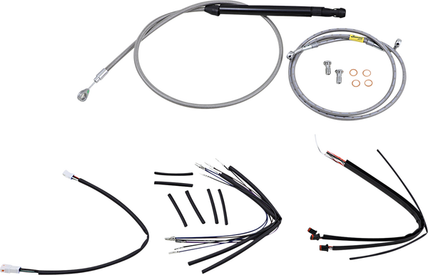 Handlebar Cable And Brake Line Kit For Burly Ape Handlebars Silver, 1, nordicamoto.ro
