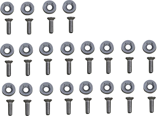 Fender Washer Kit Silver, 1, nordicamoto.ro
