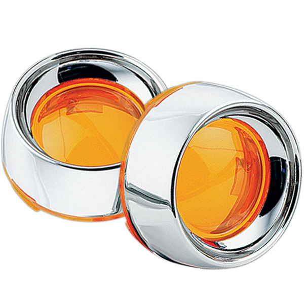 Deep-dish Bezels With Lens For Bullet Turn Signals Chrome, 3, nordicamoto.ro