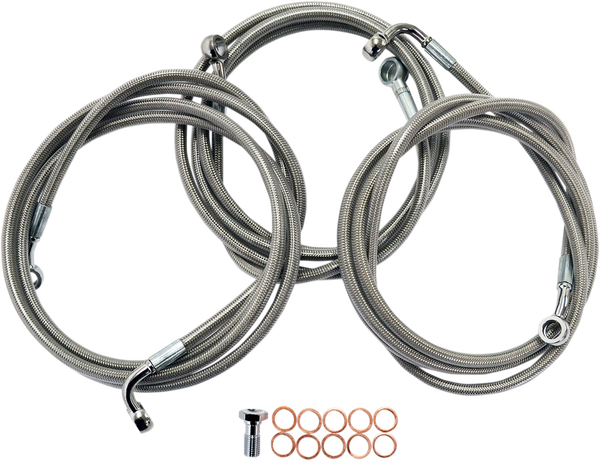 Stainless Steel Brake Line Kit Silver 30, 1, nordicamoto.ro