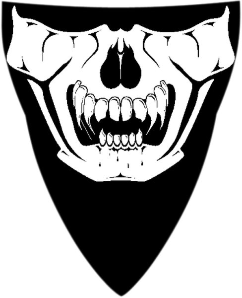 Stretch Skull Half-face Mask Black, 1, nordicamoto.ro