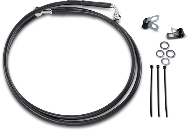 Extended Length Black Vinyl Brake Line Kit Black Oversize [+254 mm (10'')], 1, nordicamoto.ro