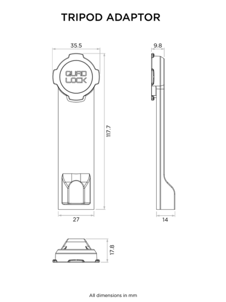 Adaptor Quad Lock pentru Trepied (V3)-0