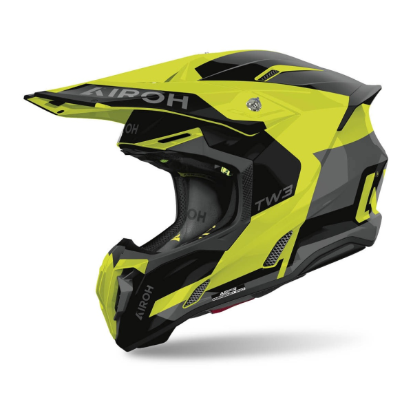 Cască Moto Cross Airoh Twist 3 Fancy Galben Lucios, 2, nordicamoto.ro